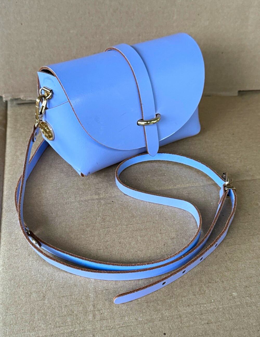 Vice Versa My Passport leather crossbody bag Made in Greece Purple